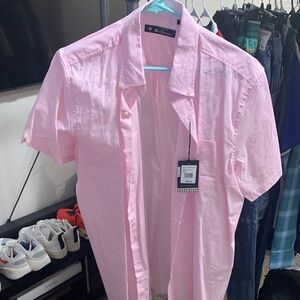 Ben Sherman Light Pink Casual Button Down Shirt